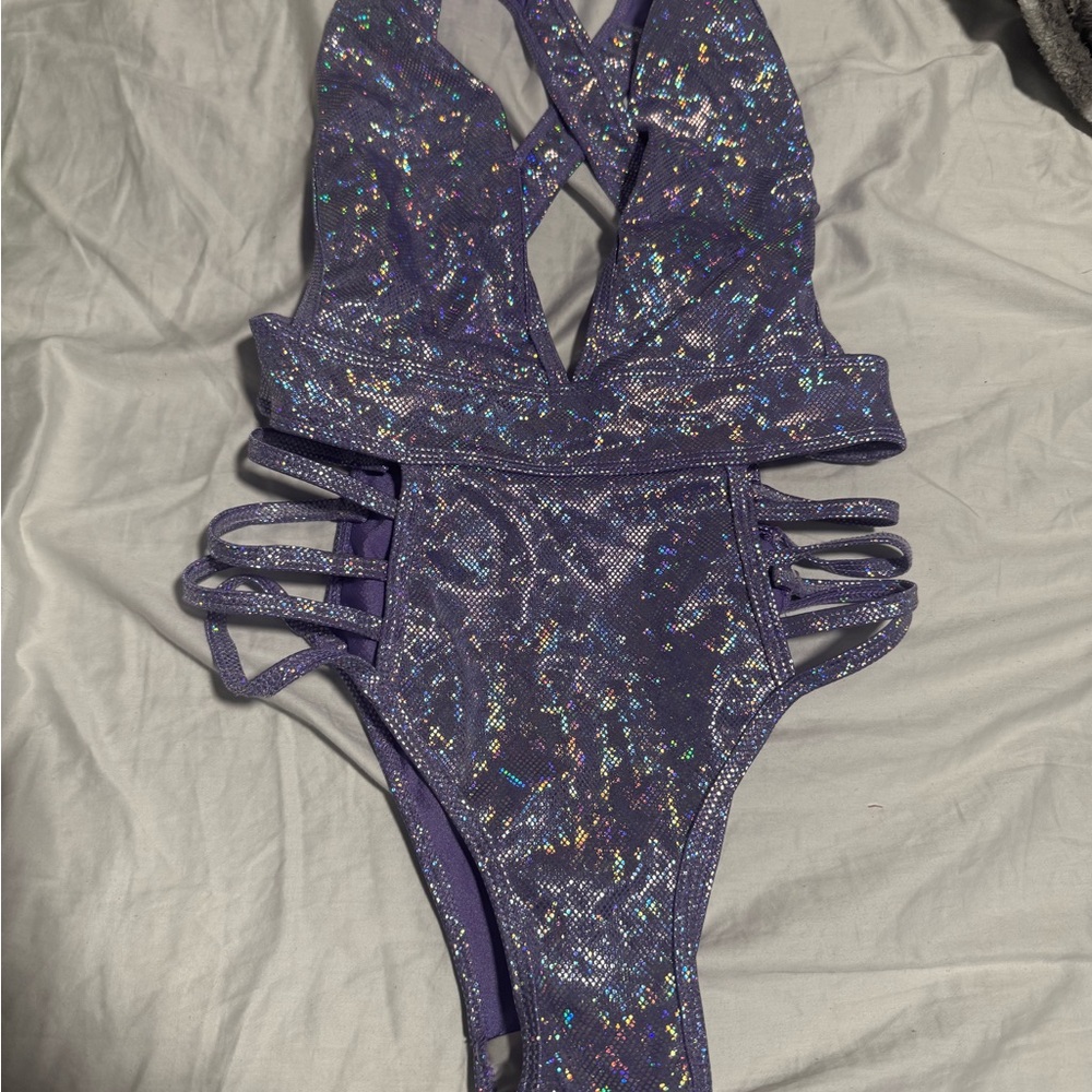 Roma Sparkly Purple Bodysuit